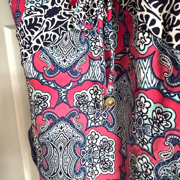 Tommy Bahama One-Piece Swimsuit Size 8 Paisley Print Lace-Up Front - Picture 4 of 8